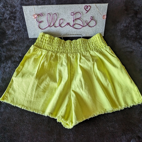 Neon Yellow Shorts XS, M - Picture 3 of 5